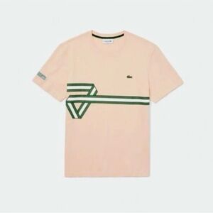 Lacoste Ribbon Striped crewneck Regular Fit Men’s T-shirt  Size Large New